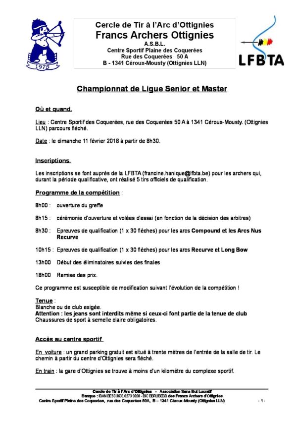 Invitation championnat LFBTA